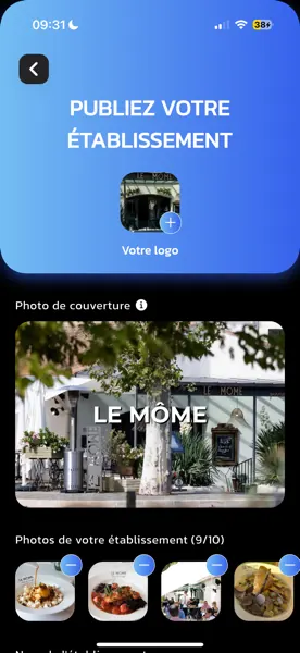 Application BeHype - tableau de bord des collaborations en cours
